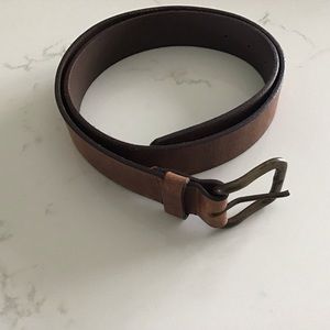 Brown leather belt